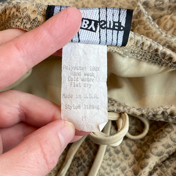 Late 90s snakeskin mesh print maxiskirt - Picture 6 of 12